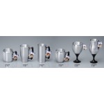 Set of 6 Aluminum Freezer Mugs by Brandao, Portugal