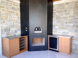 wood fired oven built-in